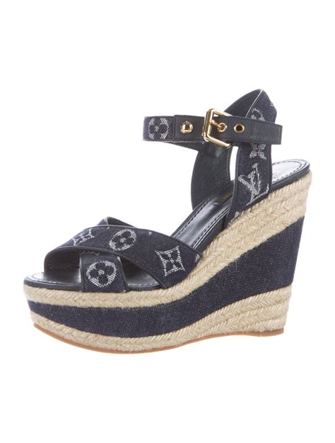 louis vuitton 2010 denim wedge|Louis Vuitton Wedge Sandals for Women for sale .